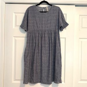 Gray A-line Dress
